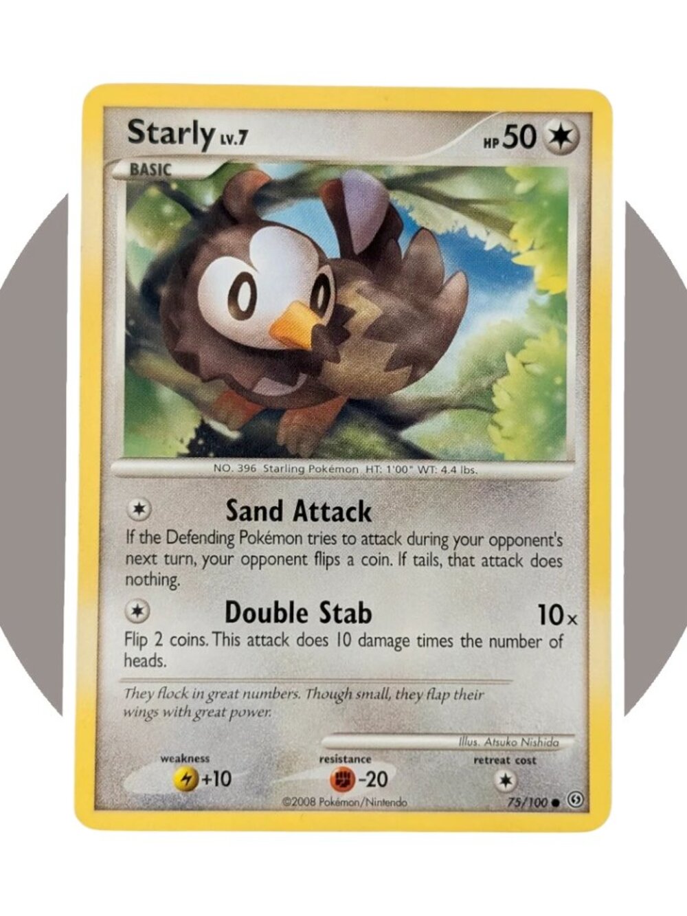 Stormfront Pokemon Card (Y01): Starly 75/100